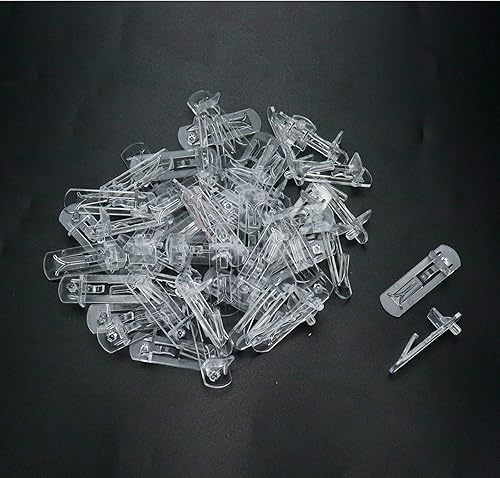 Miniatura 3 de Bitray Pinzas de bloqueo para estante, clips de soporte autobloqueantes para orificios de 1364 pulgadas de diámetro y estante de 1932 pulgadas, 50