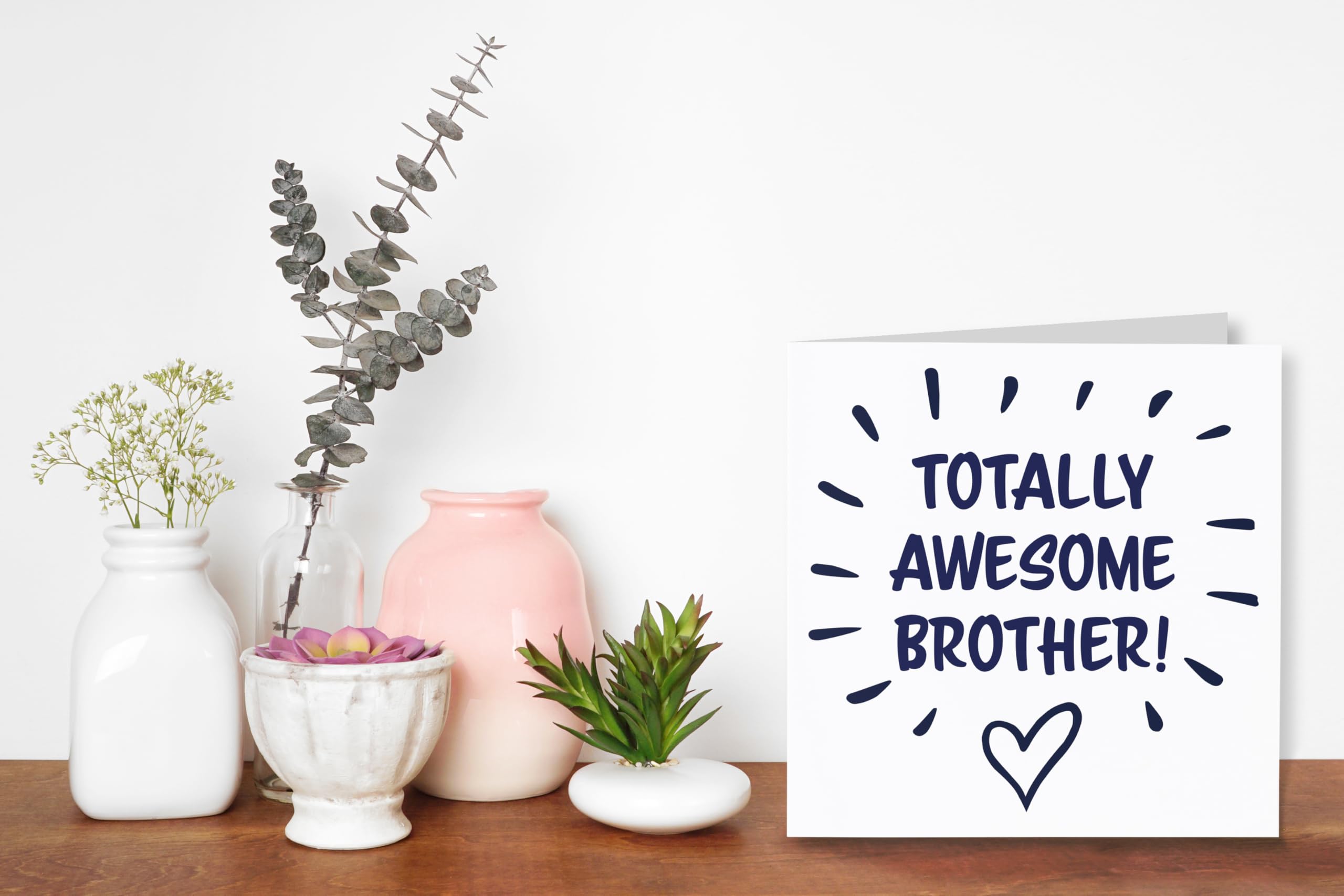 Geburtstagsgeschenk Für Bruder – Schlüsselanhänger & Karte Von Der Schwester – Edelstahl-Anhänger Mit Herzmotiv