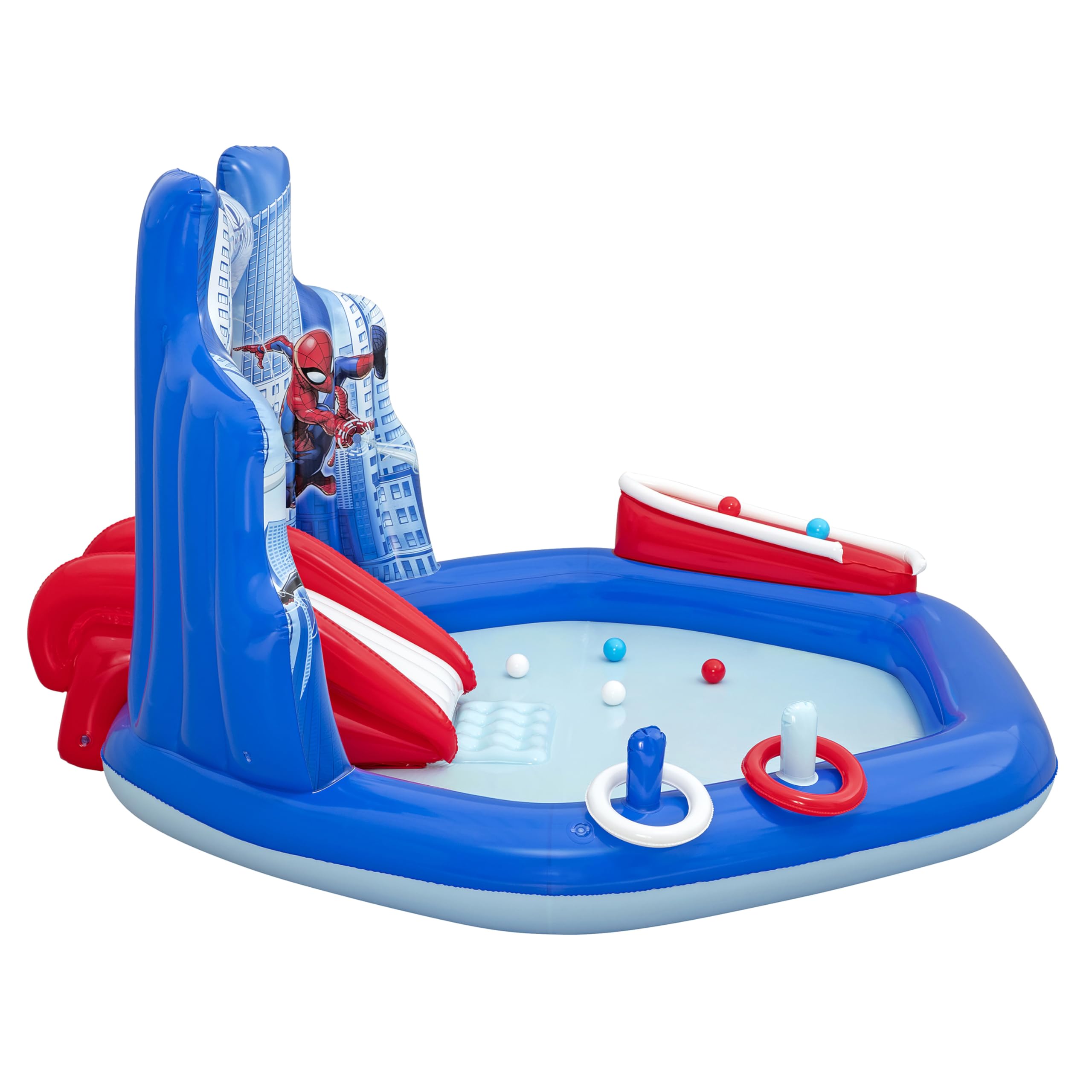 Bestway Marvel Aire de jeux aquatiques gonflable Spider-Man pour enfants 2,11 m x 2,06 m x 1,27 m