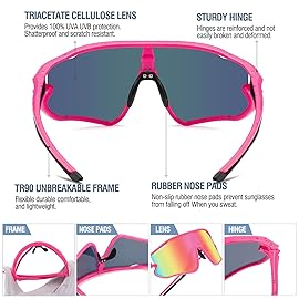 DUCO Kids Sunglasses Youth Baseball Sun Glasses Lightweight TR90 Frame UV400 Sports Cycling Shades for Boys Girls DK268