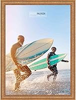 Vista 4 de Poster Palooza Marco de fotos de madera tradicional dorado antiguo de 10 x 18 pulgadas con plexiglás acrílico UV, respaldo de tablero de espuma