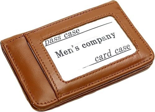 Amazon メンズ カンパニー パスケース 二つ折り 定期入れ 2枚 メンズ レディース キャメル Men S Company メンズ カンパニー 定期入れ