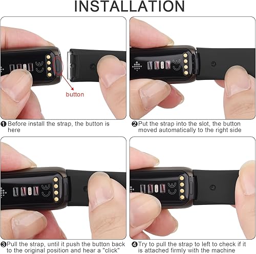 Miniatura 6 de Vanjua Correa compatible con Fitbit Luxe Bands para mujeres y hombres, correa de repuesto deportiva ajustable impermeable de silicona suave para