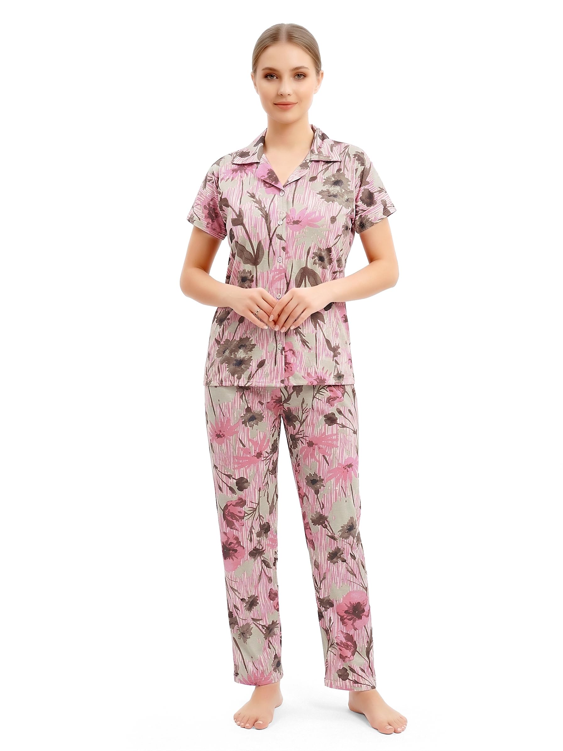 RK Silk Women Satin Sarina Night Suit Set | Soft Breathable Nightwear for Women | Comfortable Lounge Pajama Set | Relaxed Fit Sleepwear-picture-49