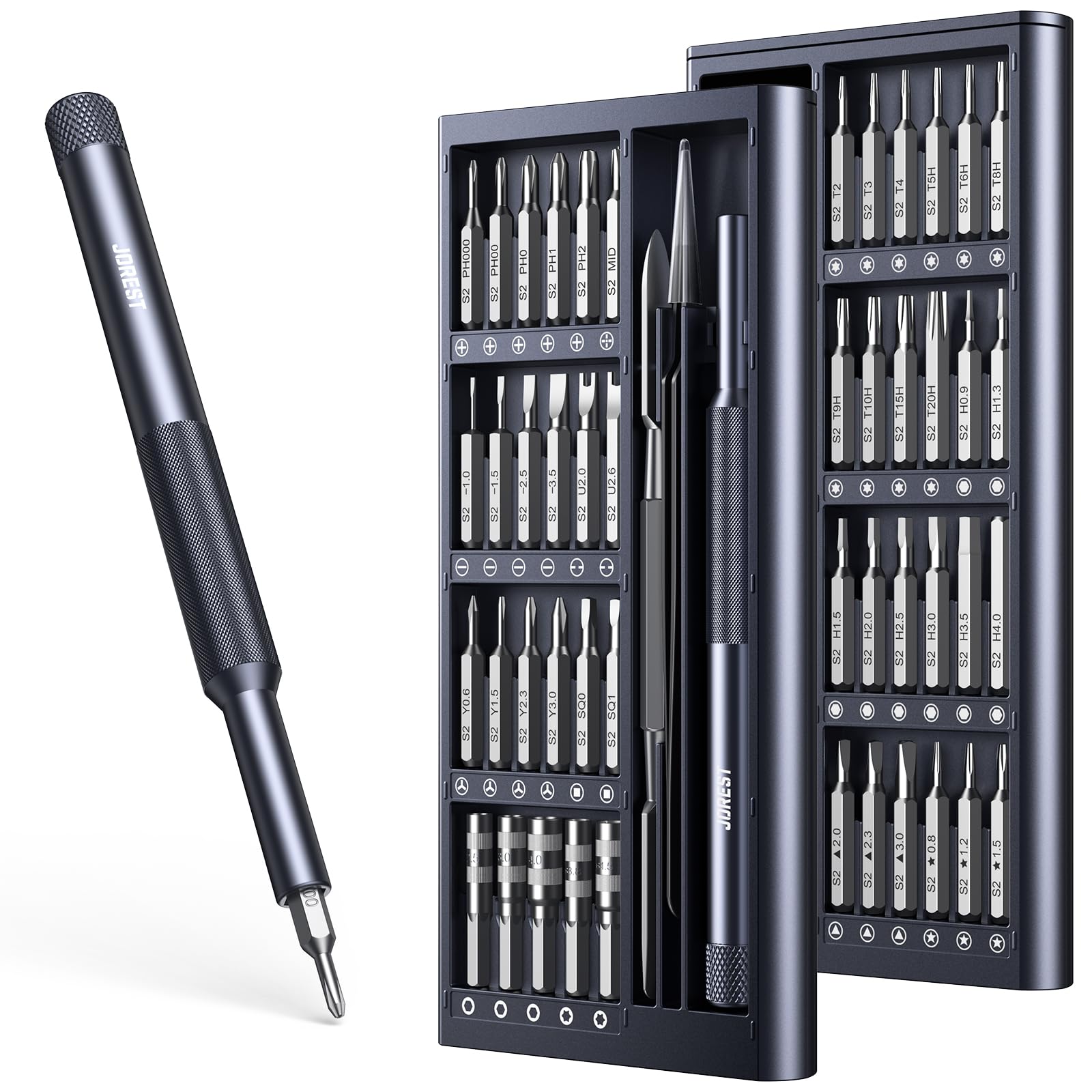 Jorest50 in 1 Precision Screwdriver Set with Security Torx, Magnetic Mini Repair kit for Macbook, Laptop, PS4, PS5, iphone, Nintendo Switch, Glasses, Watch, Toy, Stocking Stuffers Gifts for Men