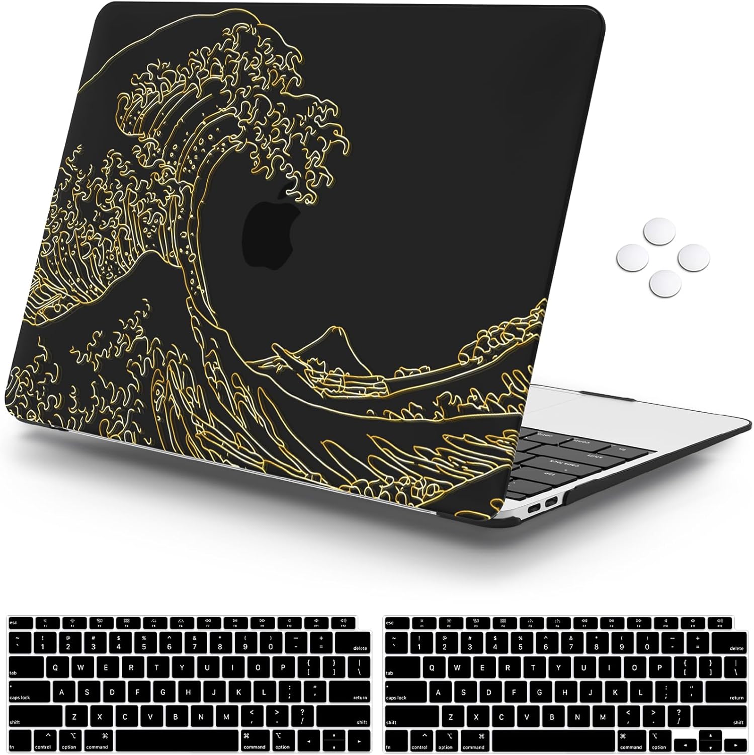 ICasso MacBook Air 13 Inch Case Set - Hard Shell, Sleeve Bag, Keyboard Cover & Screen Protector