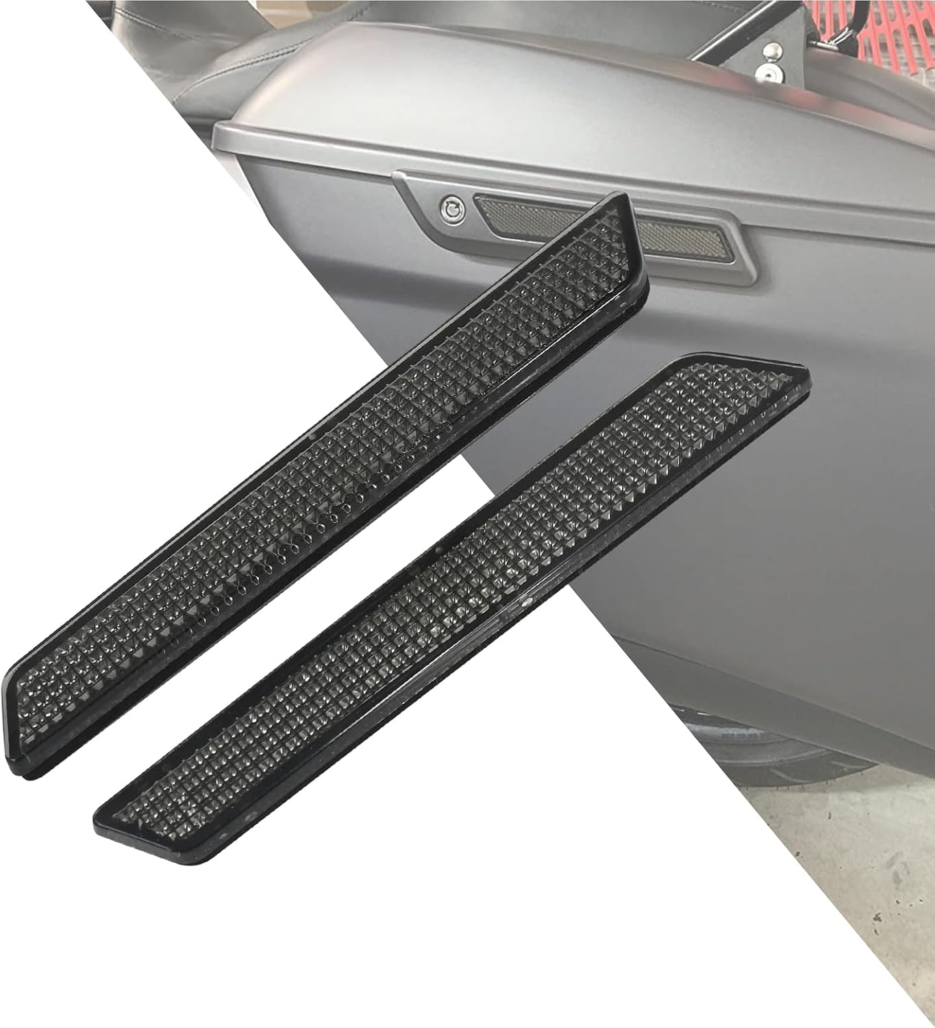 Motorcycle Saddlebag Reflector Inserts Fit for Harley Touring Street Glide Electra Glide Road Glide Road King Ultra Limited 2014-2025 Smoke