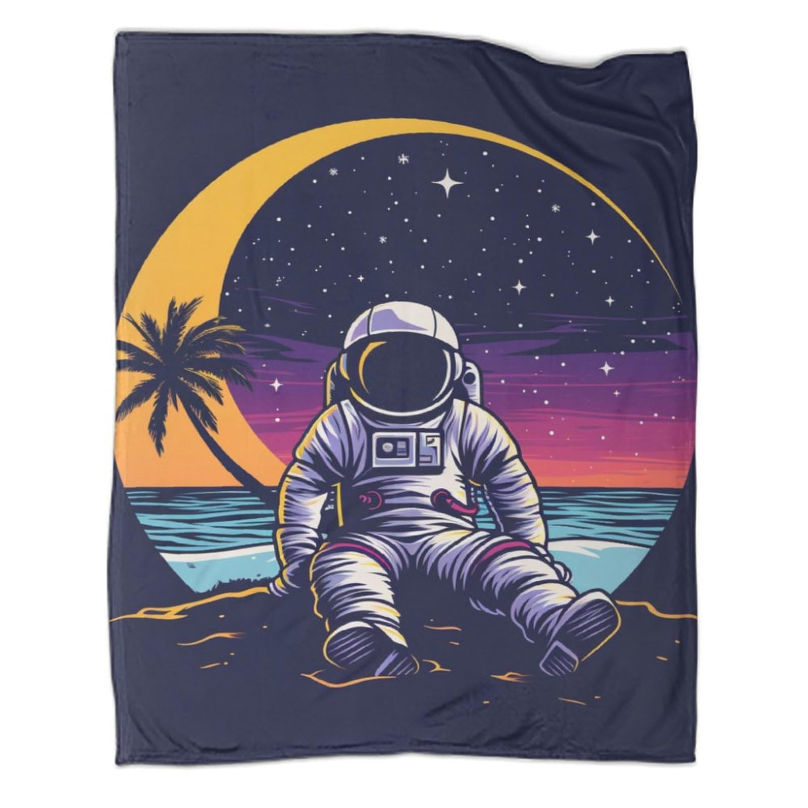 Couverture voyage super douce motif astronaute grand format pour adulte