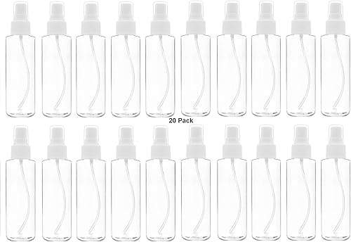 20 pack 60ml 2OZ Extra Fine Mist Mini Spray Bottles with Atomizer Pumps- for Ess