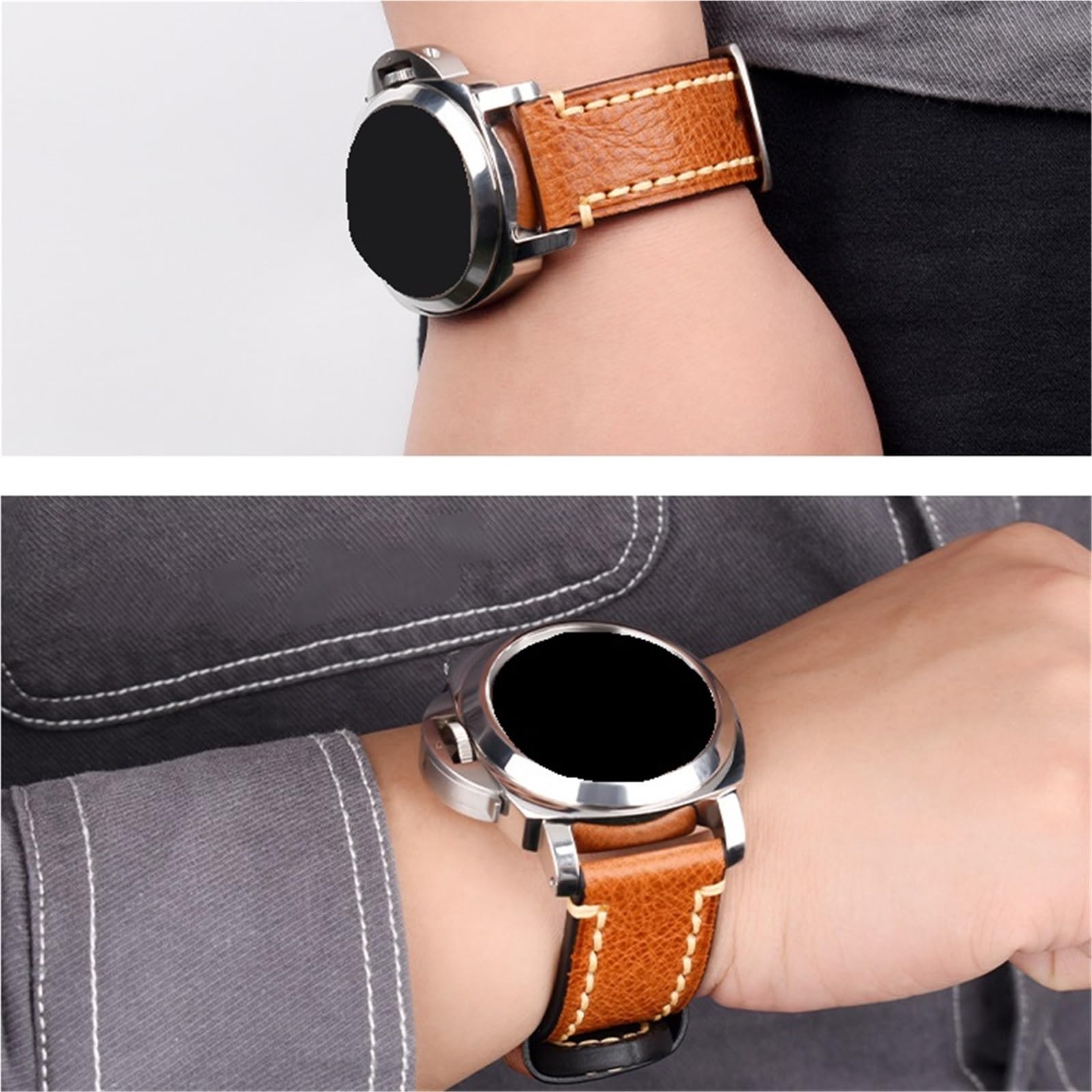 18 20 22 24 26mm skórzany pasek do zegarka akcesoria unisex moda retro codzienna opaska sportowa