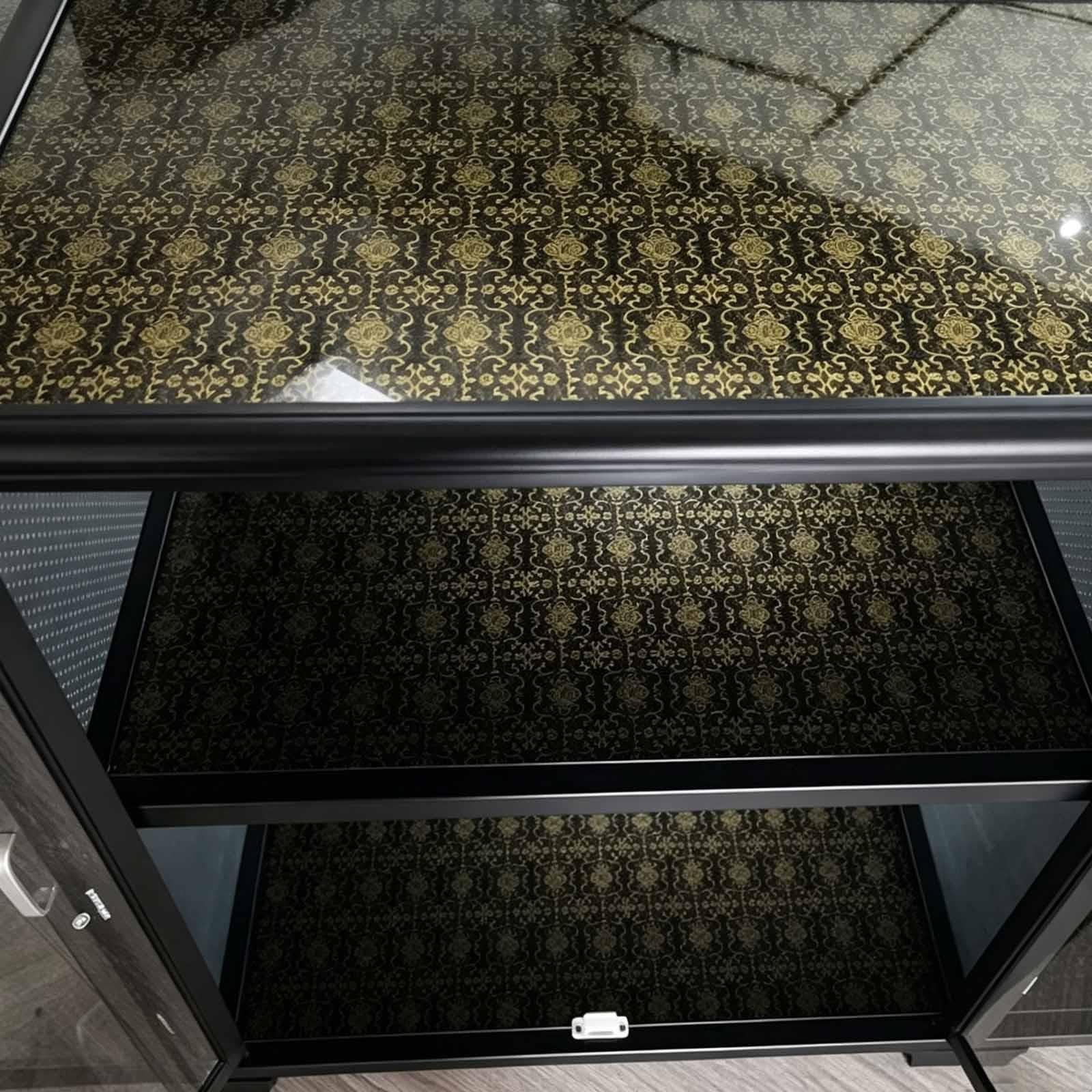 Retro Aluminiowy Kredens ze Szklanymi Drzwiami do Kuchni i Jadalni