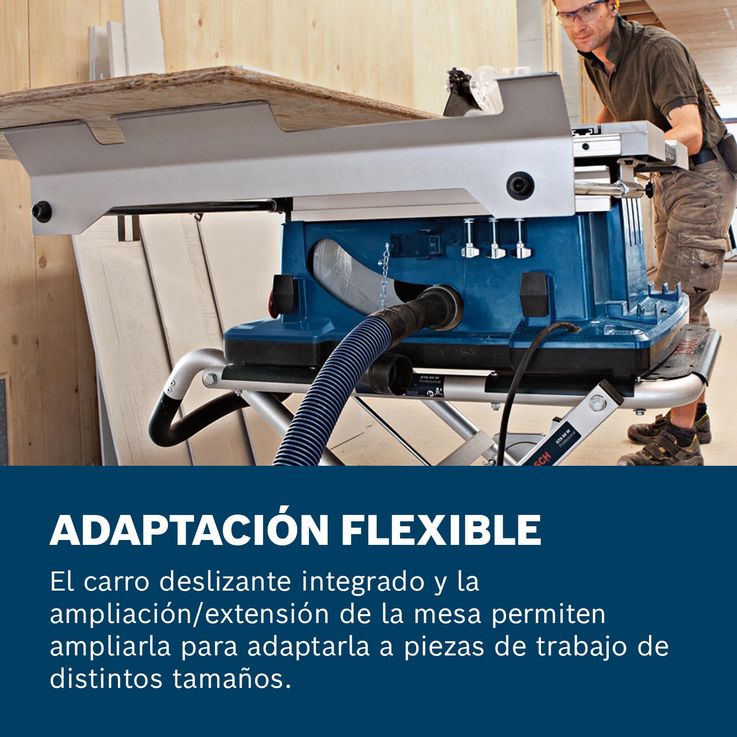 Bosch Professional GTS 10 XC - Sierra circular de mesa (2100 W, Ø disco de sierra 254 mm, freno motor, en caja)