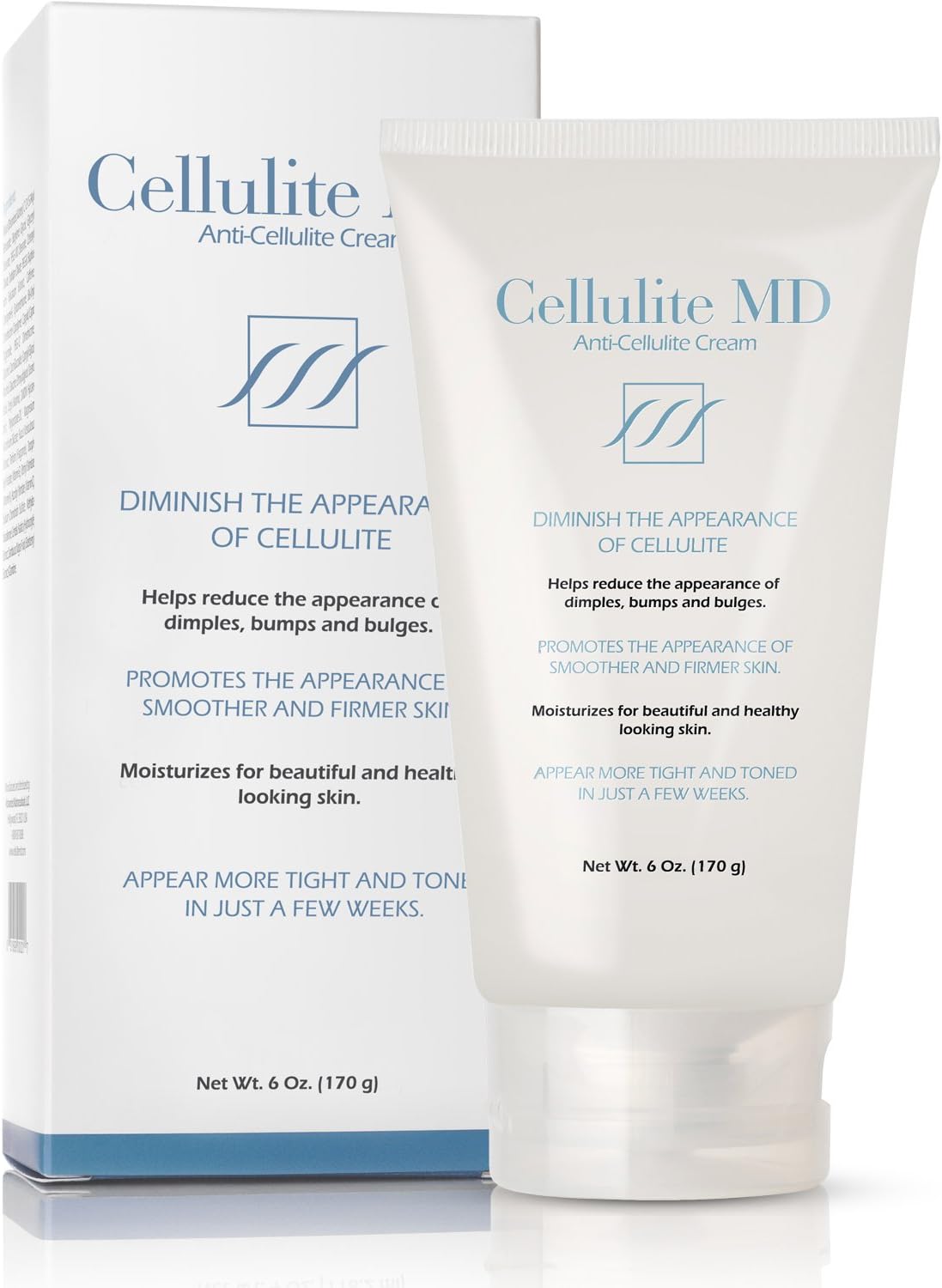Anti Cellulite Cream: Cellulite MD Firming Toning & Slimming Lotion for Legs Arms Stomach & Buttocks - Remove Dimples Lumps, Bumps & Uneven Skin Treatment to Reduce Cellulite - with Caffeine Design...