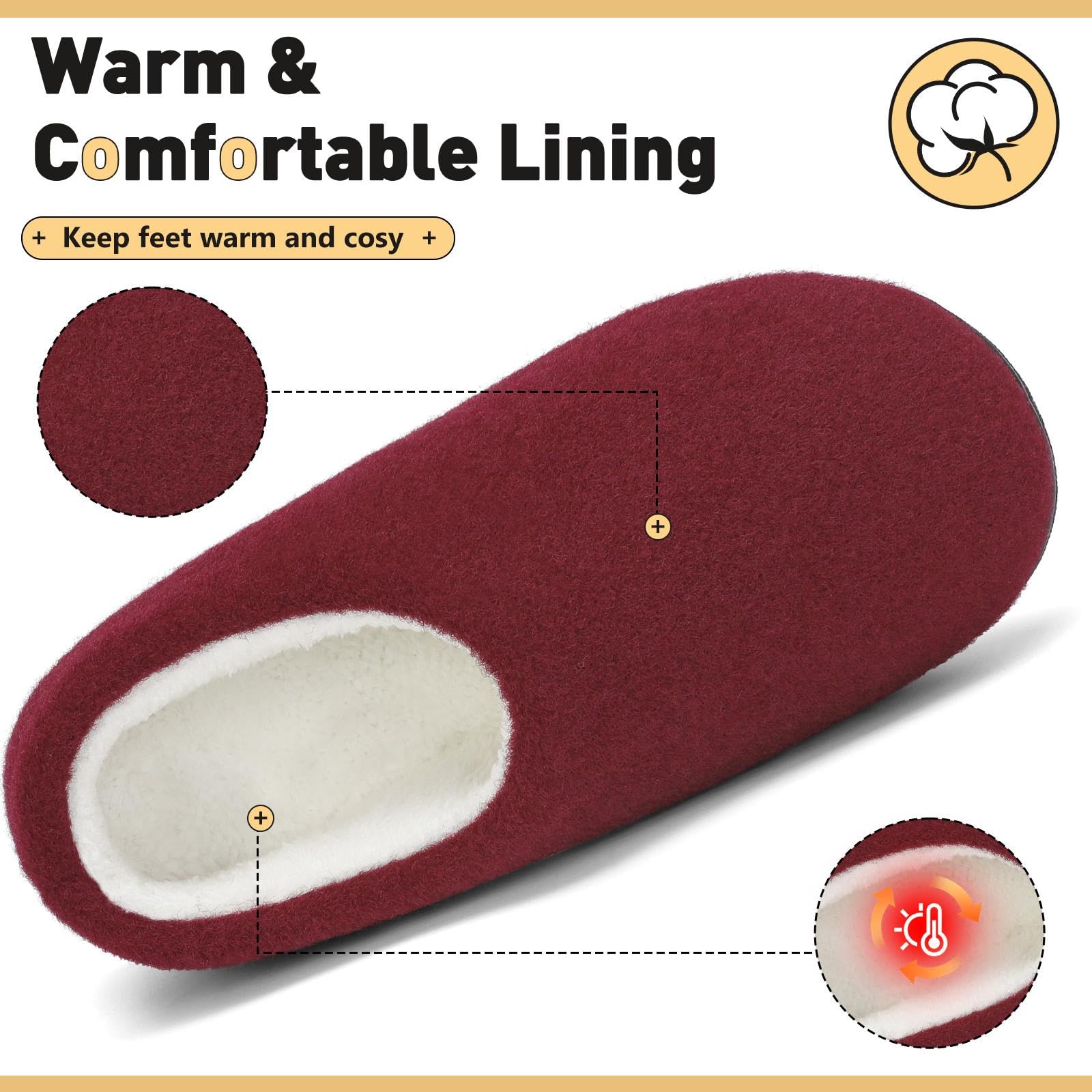 Mishansha Pantofole Inverno Calde in Memory Foam Ciabatte da Casa Antiscivolo Comode, Unisex-Adulto