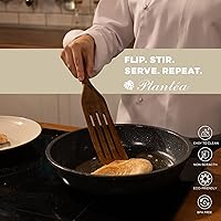 Vista 2 de Como se ve en la televisión, herramientas de cocina Spurtles de madera, cucharas de madera hechas a mano Plantéa para cocinar, resistente al calor