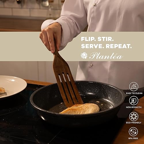 Miniatura 2 de Como se ve en la televisión, herramientas de cocina Spurtles de madera, cucharas de madera hechas a mano Plantéa para cocinar, resistente al calor,