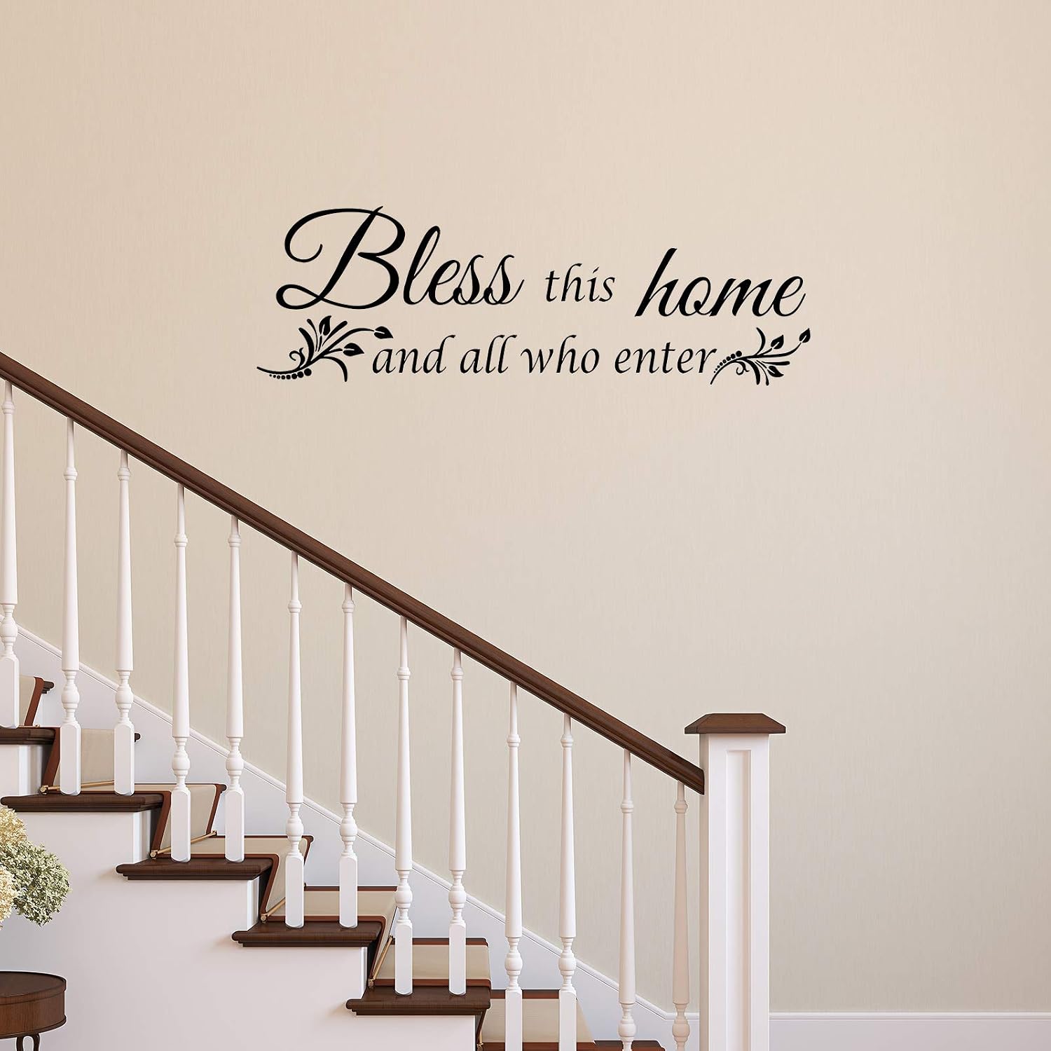 2 Pieces Vinyl Wall Quotes Faith Makes All Things Possible Bless This Home and All Who Enter Wall Decals Stickers Wall Stickers Quotes Motivational Wall Quote Sayings Butterfly Stickers Home Decors