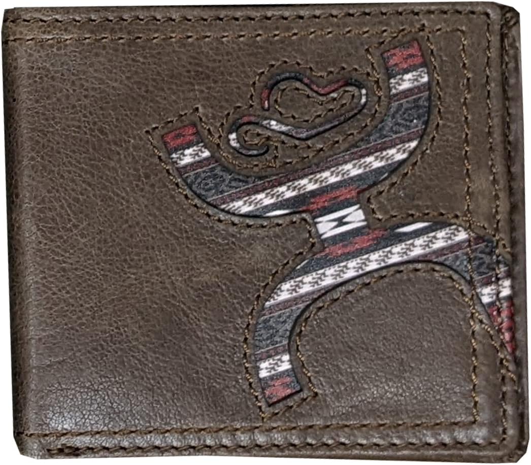 HOOEY Kamali Bifold Patchwork Wallet (Brown/Blue/Ivory)