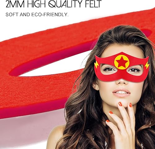 Miniatura 6 de iROLEWIN Capas y máscaras de superhéroes para adultos, disfraces de superhéroe para mujeres y hombres, regalos de fiesta de Halloween, regalos de