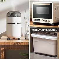 Vista 6 de 8 ruedas de placa pegable de 1 pulgada con calcomanías y tornillos, ruedas giratorias autoadhesivas, rueda universal de rotación de 360°