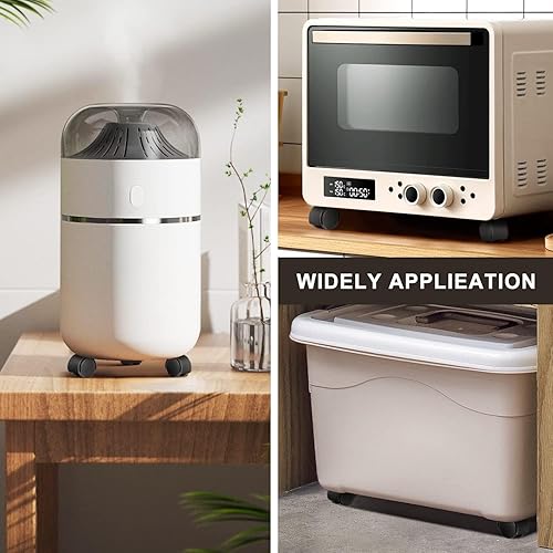 Miniatura 6 de 8 ruedas de placa pegable de 1 pulgada con calcomanías y tornillos, ruedas giratorias autoadhesivas, rueda universal de rotación de 360, para