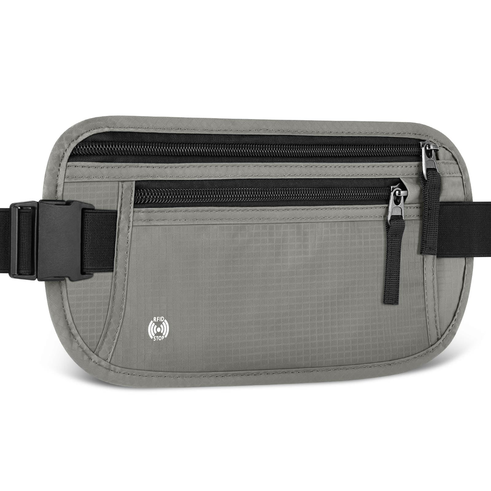 Aucuu Geldgürtel für Damen und Herren, Diebstahlsicher Flache Bauchtasche mit RFID-Schutz, Ultraflach Versteckte Geldgürtel, Reise Bauchtasche für Reise Sport, Passt für Reisepass, Telefon und Bargeld