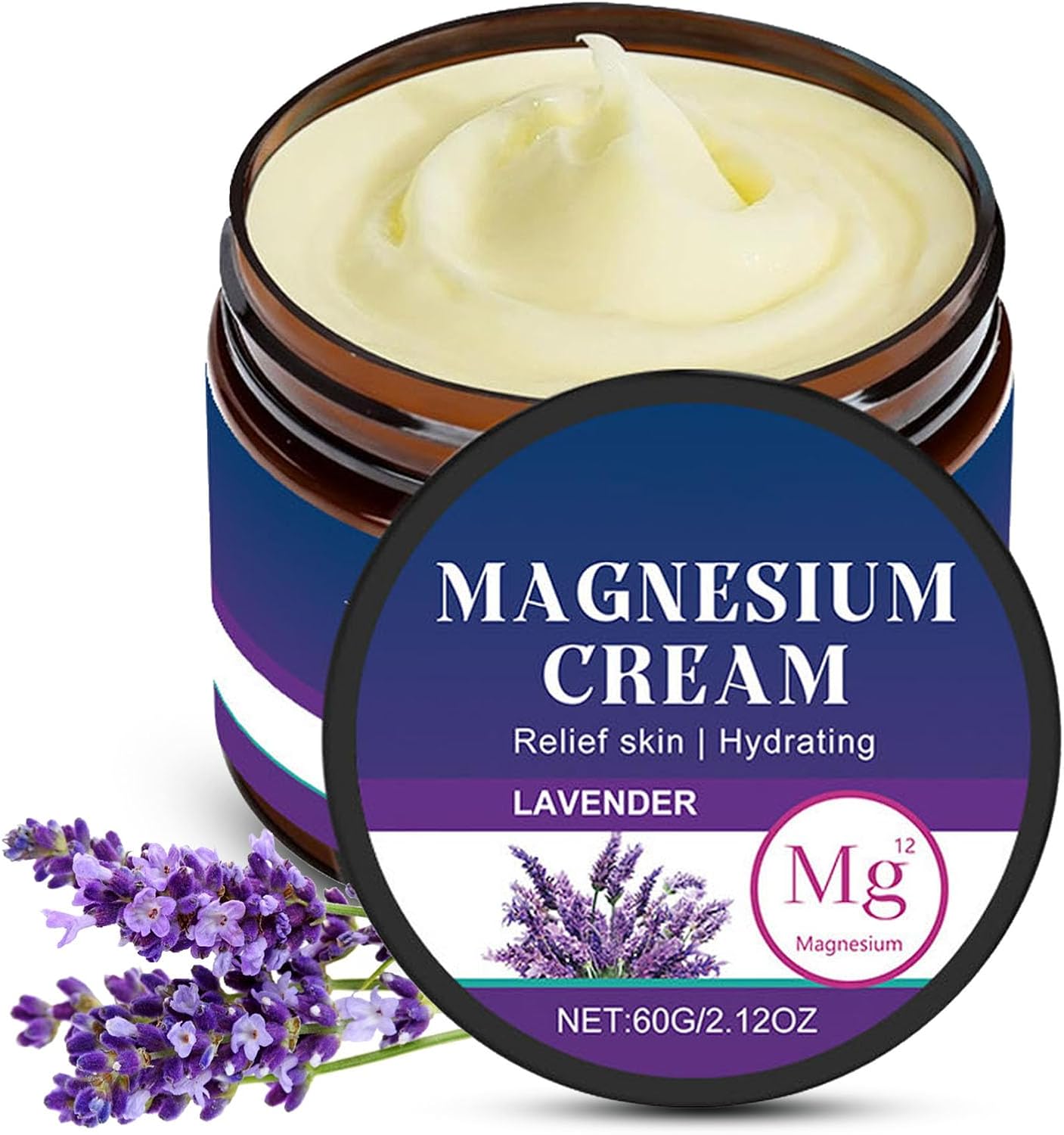 Magnesium Cream for Sleep – Magnesium Balm for Skin Muscle & Body Calm Moisturing – Restless Legs Relief Magnesium Butter – Magnesium Body Butter for Cramps & Pain – Magnesium Balm Feet – Lavender