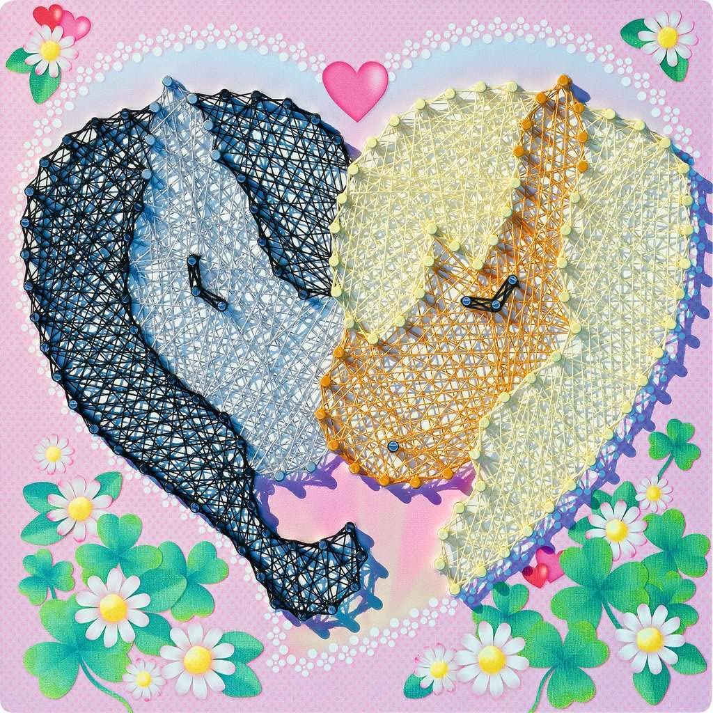 Kit String Art Ravensburger – String It Horses – Activité Créative Dès 7 Ans – 2 Planches 25x25 Cm, Chevaux, Fils Colorés – Cadeau Parfait