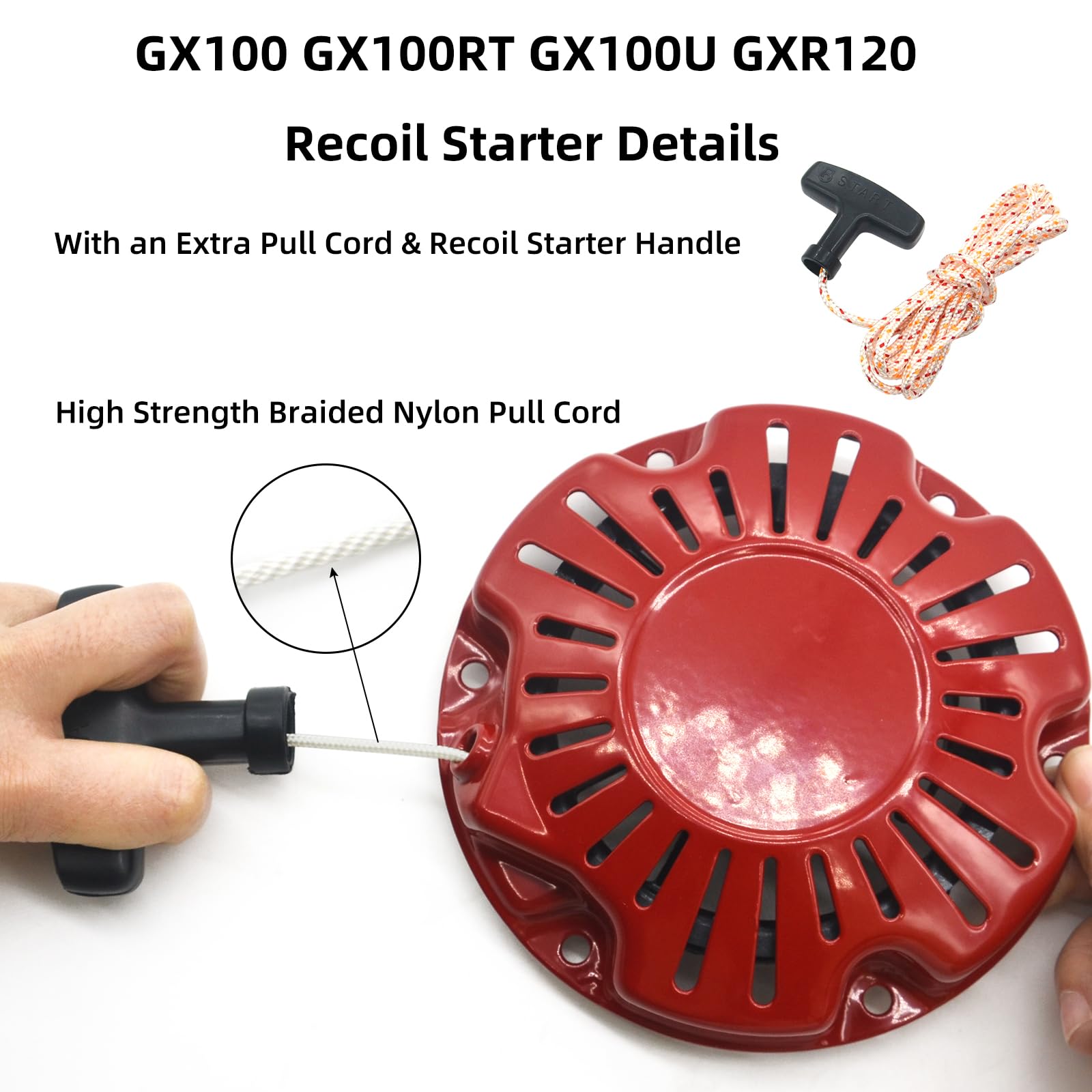 Glintique GX100 Recoil Starter Assembly Nylon Ratchet For HA GX120 152F 154F 156F - Foto 4