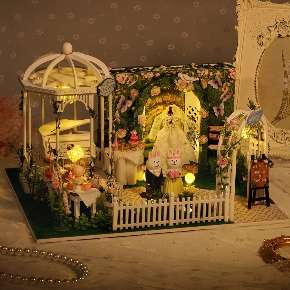 Kit de maison de poupée miniature à faire soi-même avec housse anti- poussière - Maison de poupées magiques rétro en bois pour adultes - Kit de fabrication de maison miniature à l'échelle 1 Kit de maison de poupée miniature à faire soi-même avec housse anti- poussière - Maison de poupées magiques rétro en bois pour adultes - Kit de fabrication de maison miniature à l'échelle 1