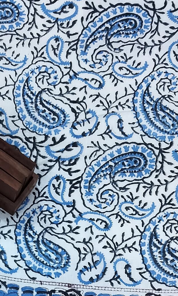 thehandicraftworld Dohar Queen Size Flower Print and Comfort in Good Locking Print Ac Quilt Soft dohar Summer dohar Block Printed dohar (King/Queen Size 90x108 Inch)