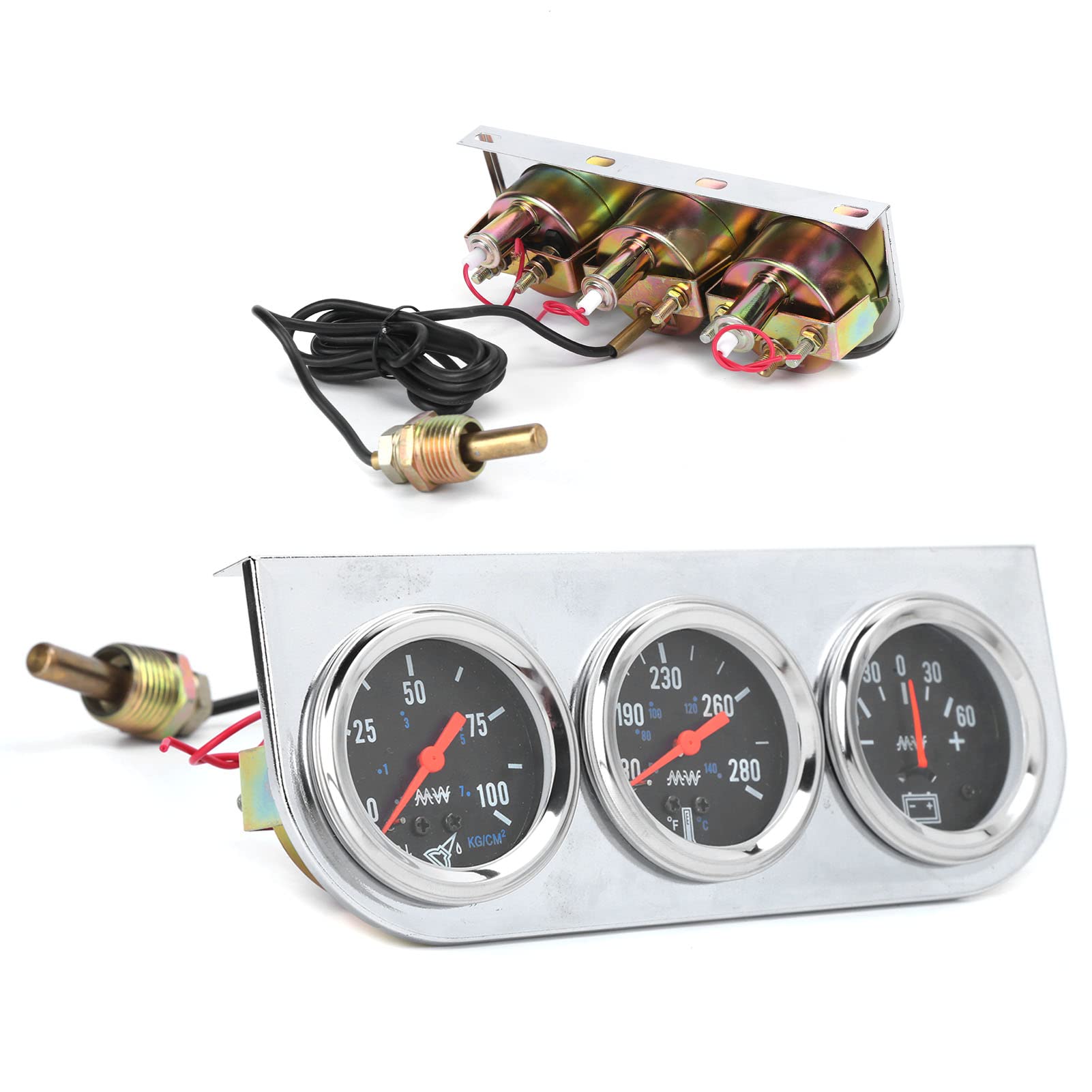 Triple Jauge Universelle Ensemble 3-en-1 Température de Température de Température D'huile Memaire D'ampli pour Voitures Camion 12V