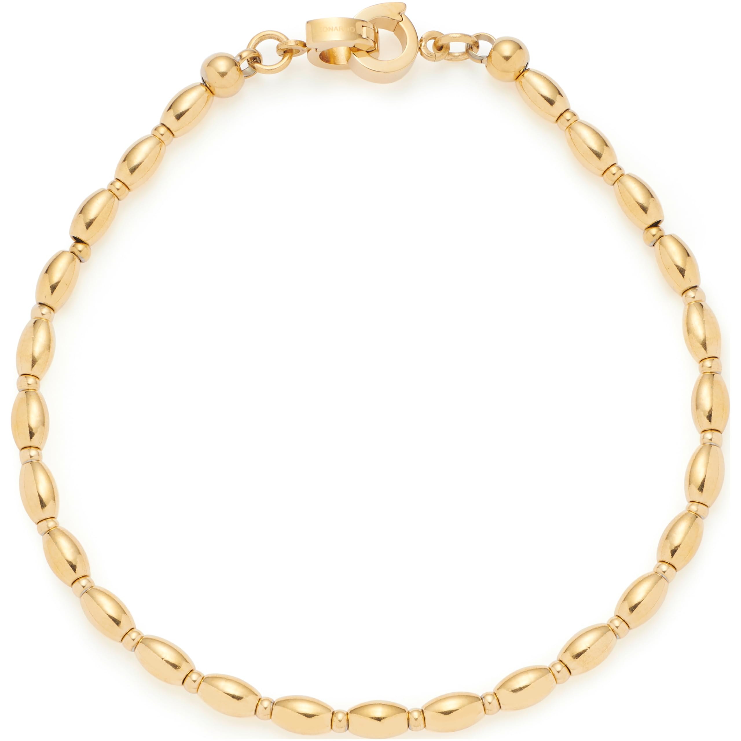 Jewels BY Leonardo Bracciale Clip & Mix Estrella • Bracciale in Acciaio Inox Dorato • in Catena Ovale Effetto Chunky • 19 cm di Lunghezza • Gioielli da Donna • 021615