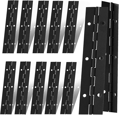 Miniatura 8 de 12 bisagras continuas y de piano de 16 pulgadas, bisagras largas de acero inoxidable de 1.2 pulgadas de ancho abierto, bisagras plegables de 0.04