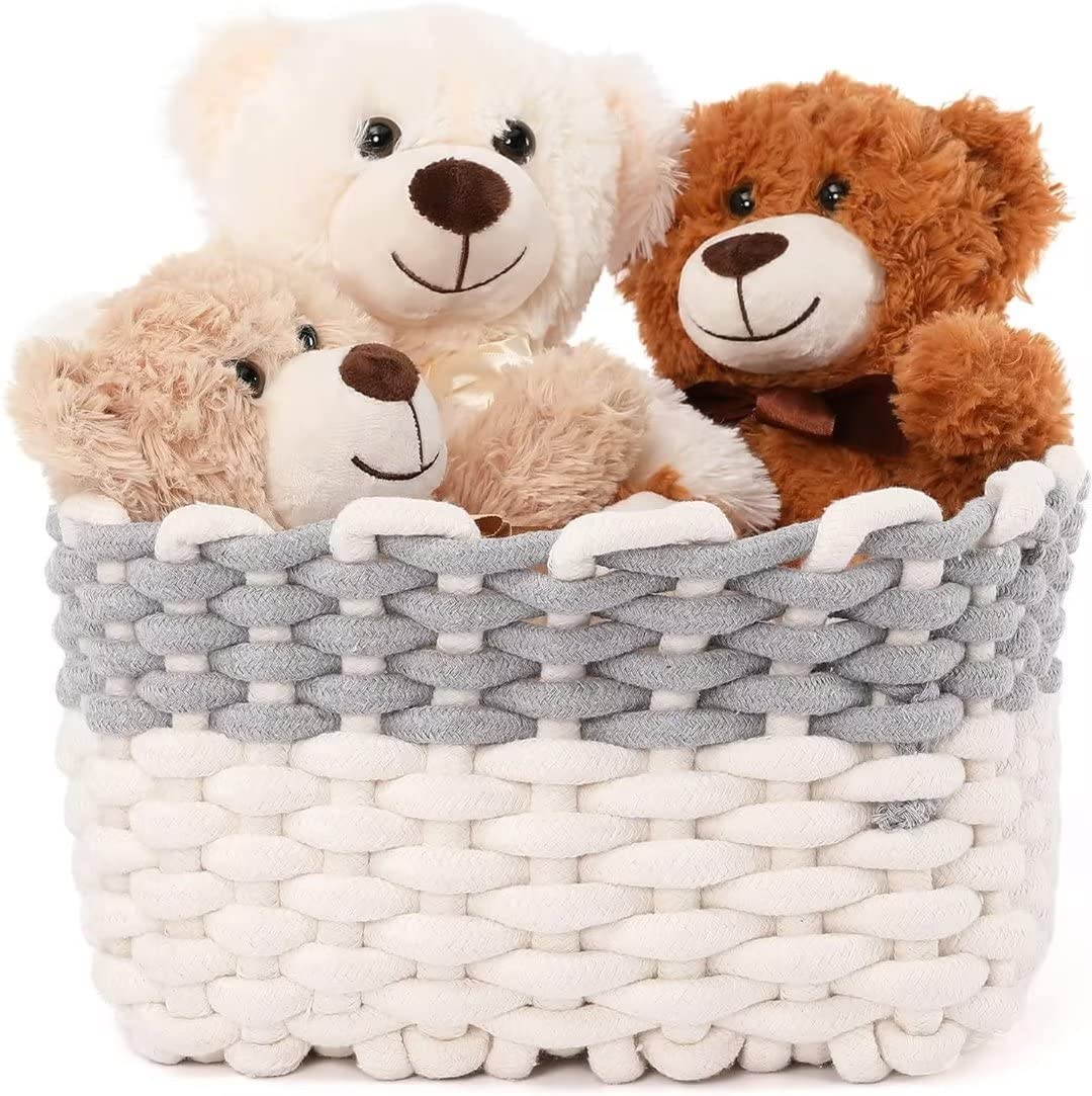 MorisMos 35cm Orso Peluche Set, 3Pcs Marrone Orsetto di Peluche Piccolo, Kawaii Orsacchiotto Peluche Morbido Teddy Bear Regalo per Bambino Fidanzata Natale Compleanno