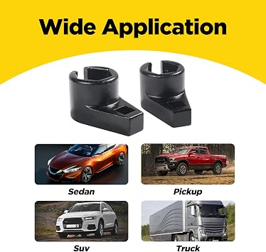 YAKEFLY 3/8-Inch Drive by 7/8-Inch Offset Oxygen Sensor Socket,Universal Low Profile Offset Oxygen Sensor Socket 7/8 (22mm),Wire Gate Accesses Sensor from Side, Preventing Damage to Wires