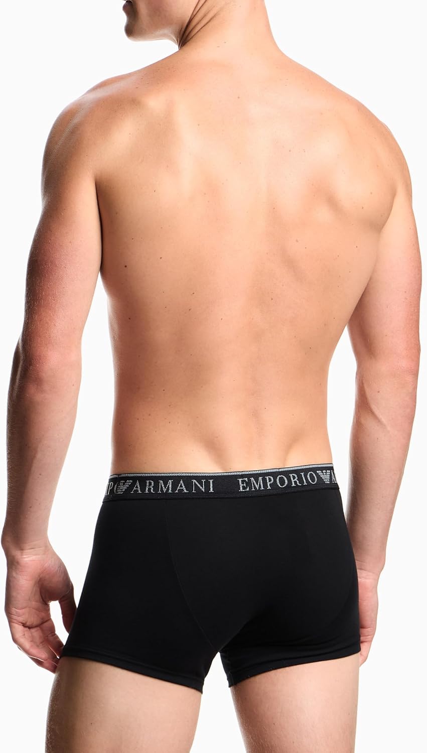 Emporio Armani Men's Endurance 2-Pack Trunk, Black, S