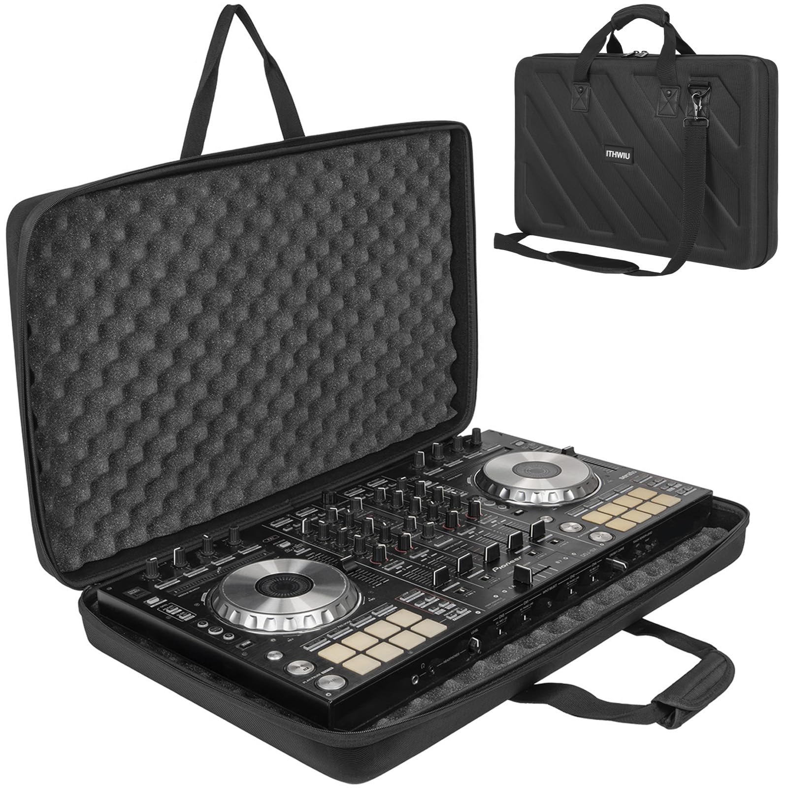 OUUTMEE Borsa rigida per DJ, custodia per controller DJ per Pioneer DDJ, borsa da viaggio per DJ, Nero , DDJ-FLX6/SX2/SX3