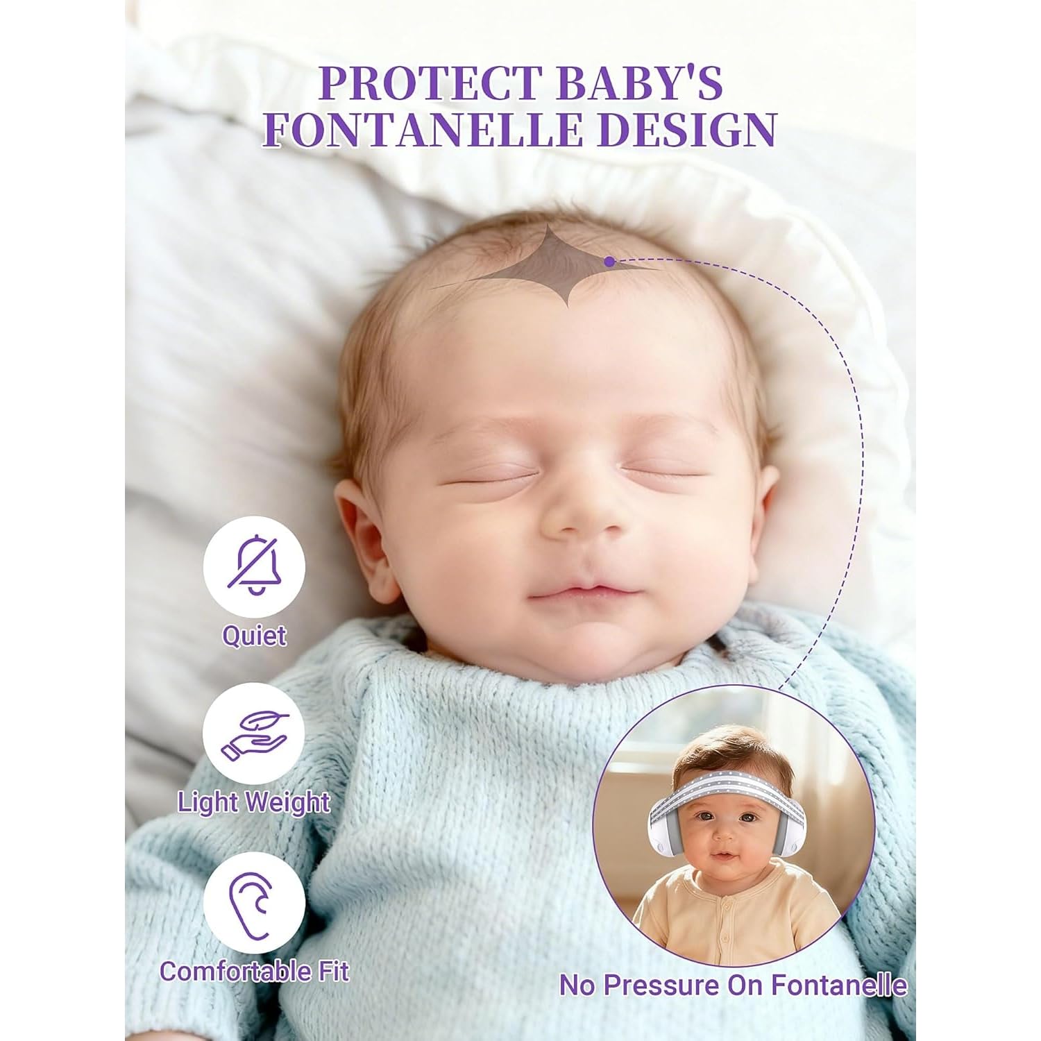 YomauiYee Baby Hearing Protection Earmuffs (0–48 Months) | Passive Noise Reduction | Non-Electronic | Travel Essentials with Carrying Bag Earmuffs for Sleep/Airplane/Outdoor(Paw, Pink) 2