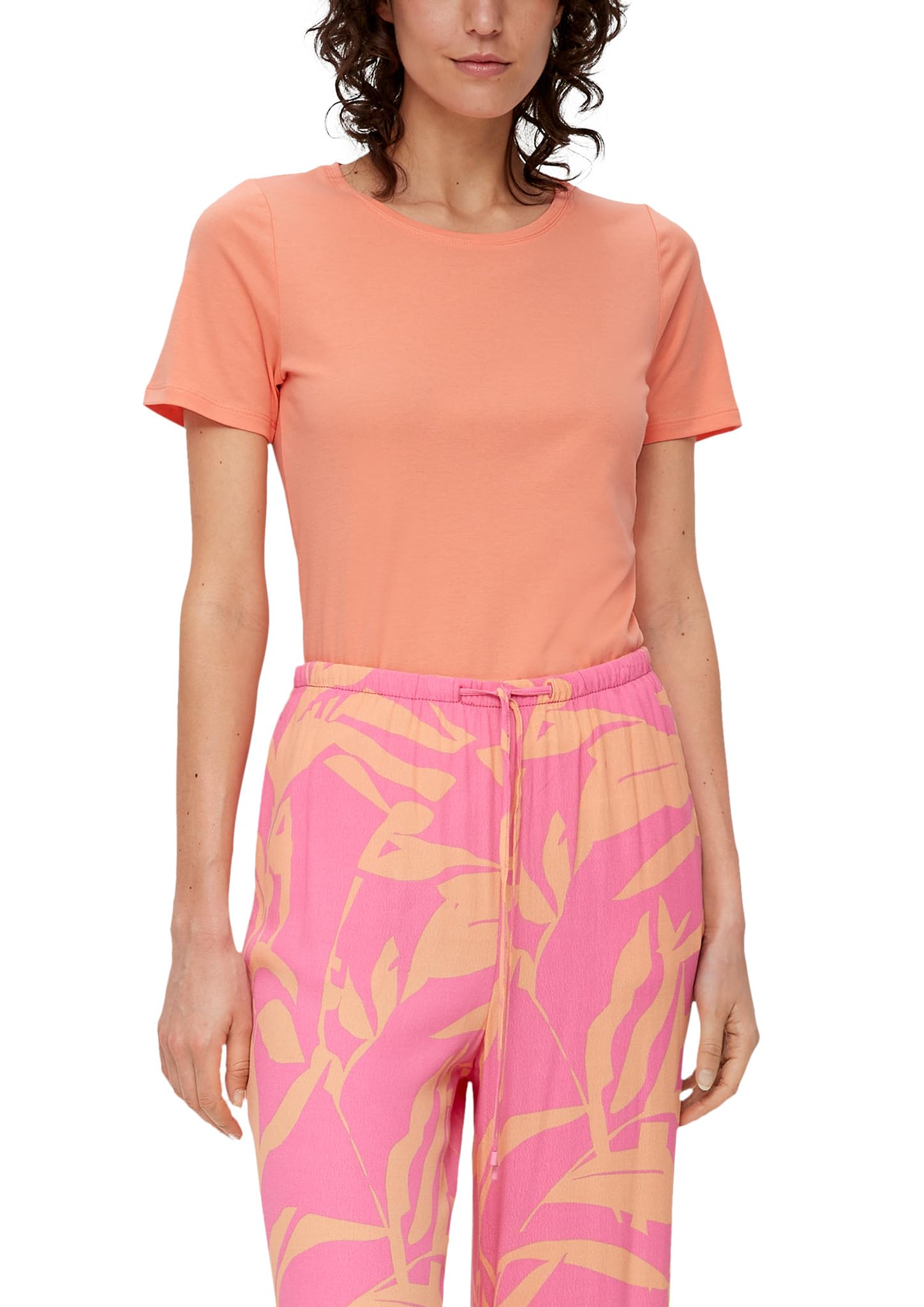 s.Oliver Women's Short-Sleeved T-Shirt, Orange 2115, 6