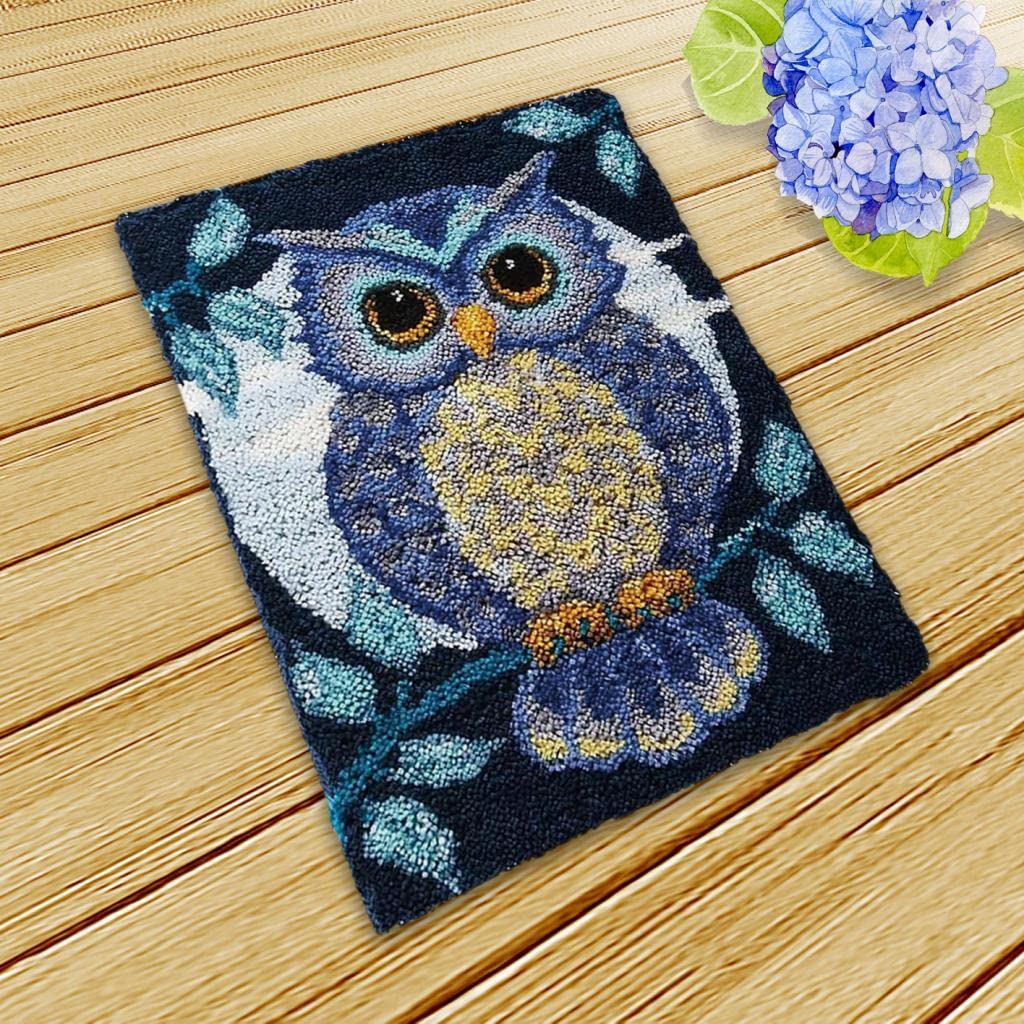 rockible Owl DIY Teppichherstellungsset 14 Bodenmatte Handarbeit Handgemachter Häkelteppich Kreatives Teppichherstellungsset Kits für