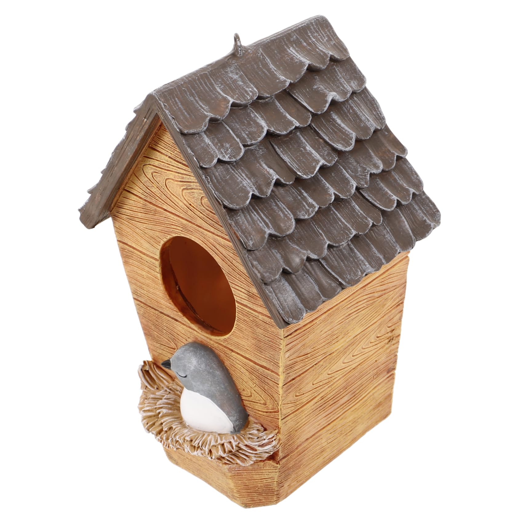 Nichoir à oiseaux extérieur résistant aux intempéries modèle luxe résine
