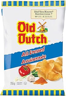 Old Dutch All Dressed Potato Chips {Imported from Canada.} - Large Bag 255 grams
