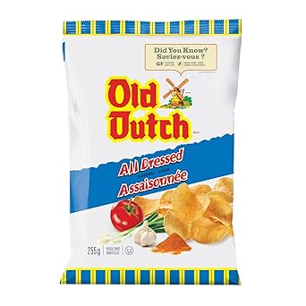 Old Dutch All Dressed Potato Chips {Imported from Canada.} - Large Bag 255 grams