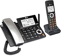 Vista 17 de AT&T DECT 6.0 Teléfono doméstico con cable o inalámbrico con 1 auricular y contestador, bloqueador de llamadas inteligente, identificación