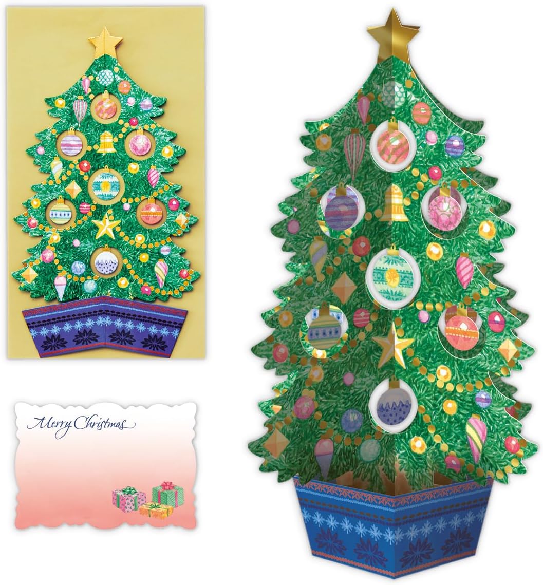 Hallmark Greeting Card Christmas Card 3D Ball Ornament Tree 836146