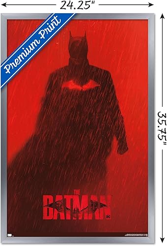 Miniatura 23 de Trends International DC Comics Movie The Batman - Póster de una hoja de Batman Teaser, 22.375 x 34 pulgadas, versión enmarcada en negro Versión