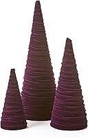 Vista 25 de Your Heart's Content Juego de 3 árboles de terciopelo negro, decoración de mantel hecho a mano, mesa de árbol de Navidad, centro de mesa