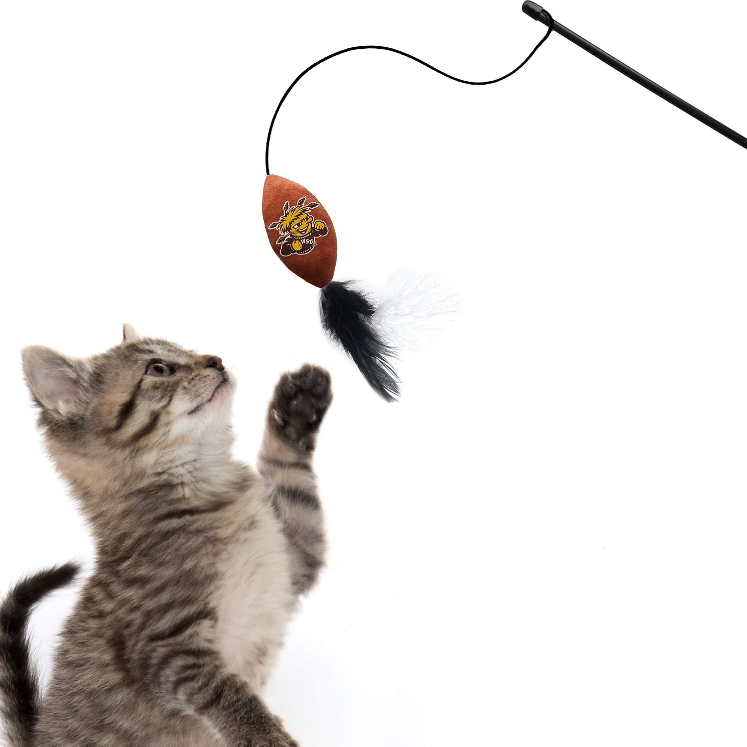 Littlearth NCAA Unisex-Adult Cat Wand Pet Toy
