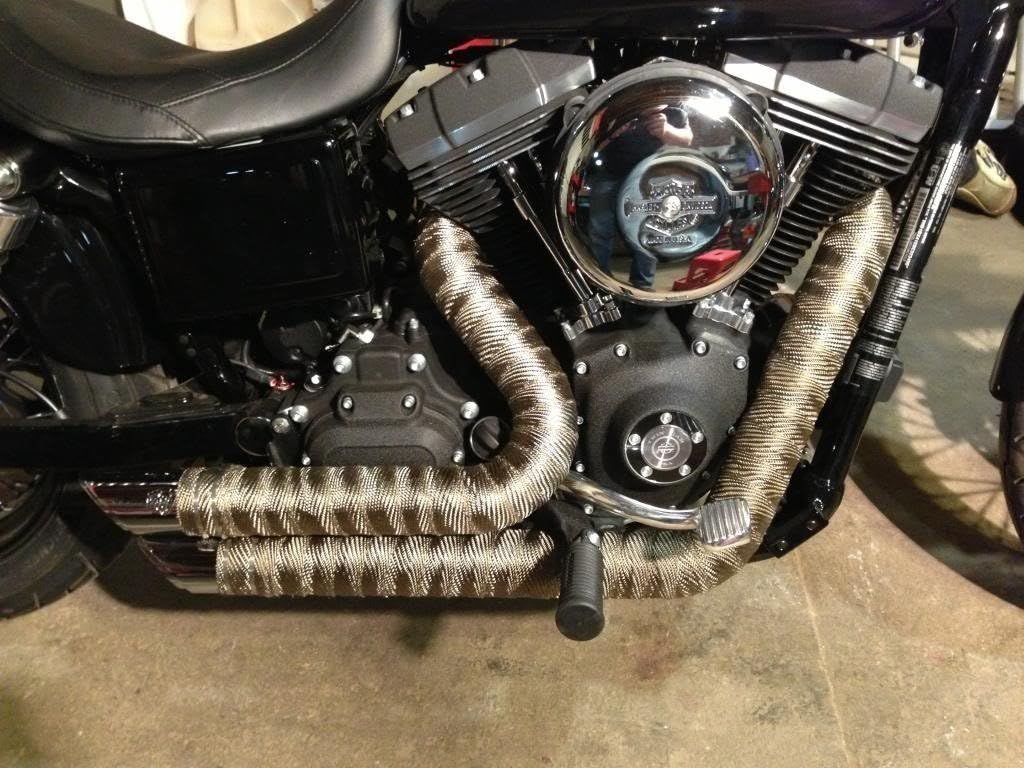 Titanium Motorcycle Exhaust Header Wrap Lava Rock Heat Protection Tape 2" inch x 36' feet Performance Tape with 6 Stainless Steel Zip Ties